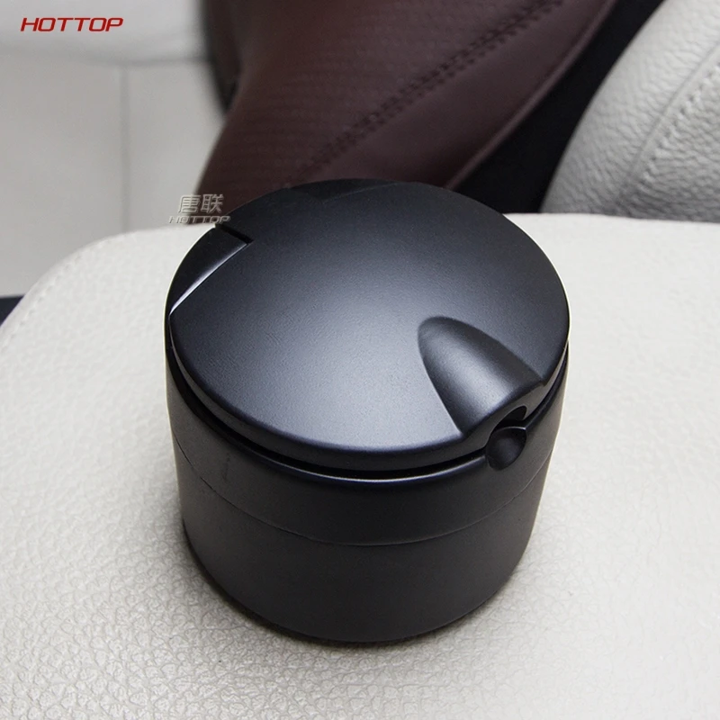 Композитная Металлическая черная автомобильная светодиодная пепельница