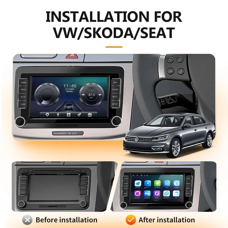 grandnavi android for vwvolkswagengolfpassattouranskodaoctaviapoloseat car radio 2din car multimedia player gps no dvd free global shipping
