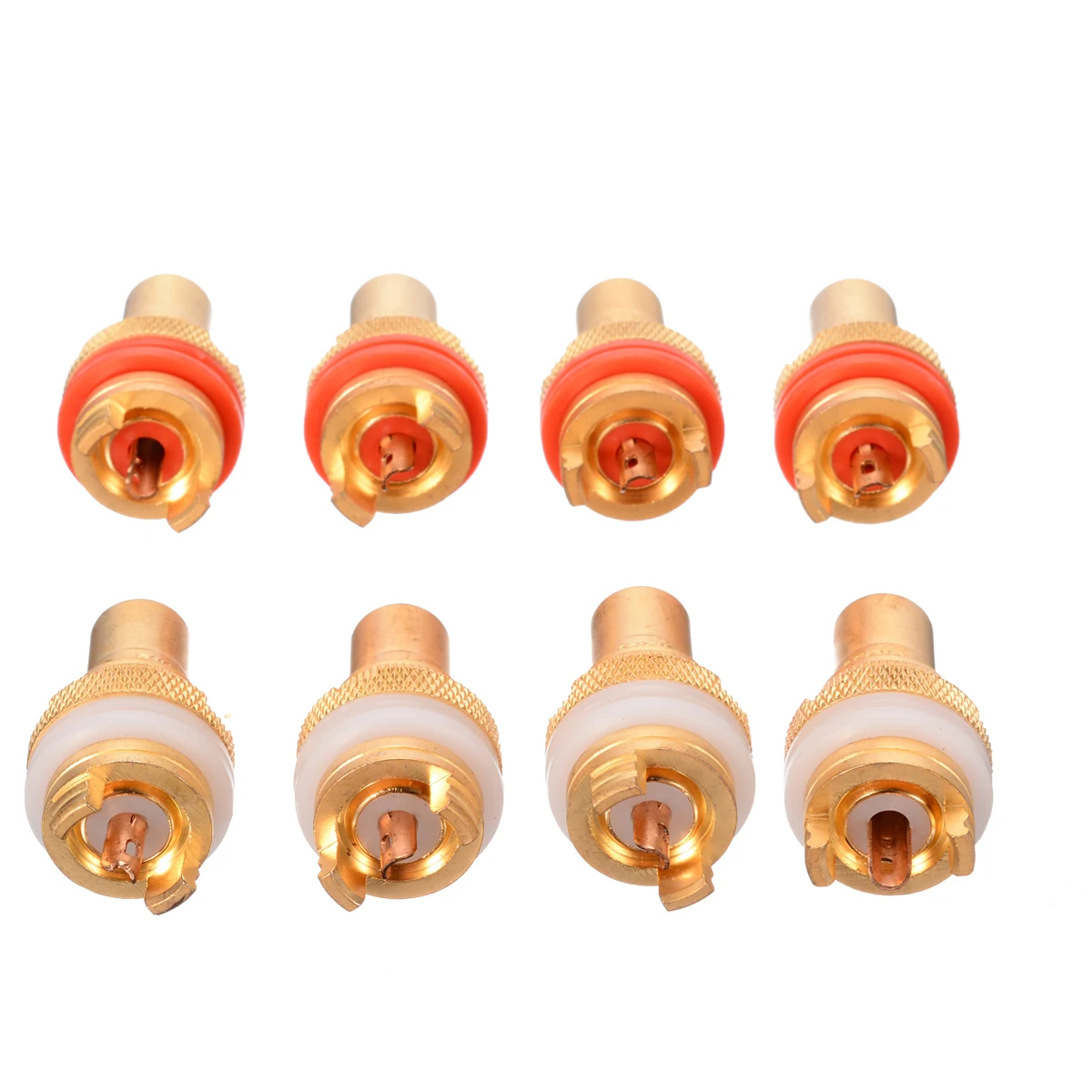 8 шт./компл. RCA гнездо адаптер шасси AV Аудио Видео терминал Phono разъем красный +