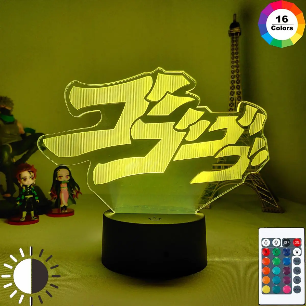 

Anime JoJo Led Night Light Bizarre Adventure Letter Design Touch Sensor Colorful Nightlight for Home Decor Table 3d Lamp Gift