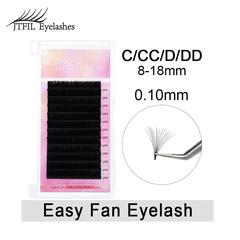 

Easy Fan Lashes False Eyelash Extensions Supplies Faux Mink Eyelashes Fanning Auto Blooming Natural Russian Volume Lash JTFIL