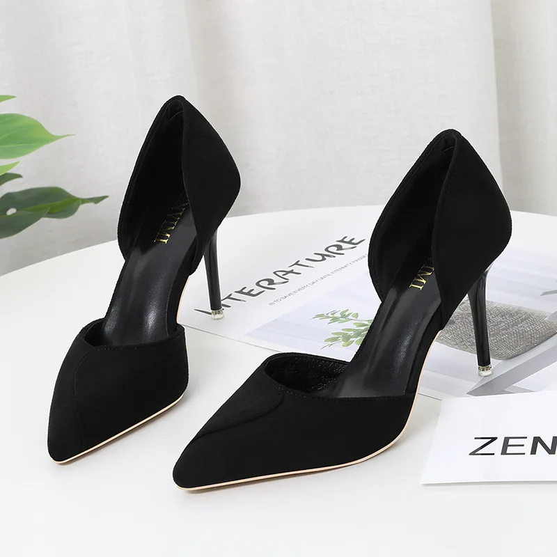 

European and American trend 2020 summer new pointed toe hollow ladies super high heel single shoes women sandals