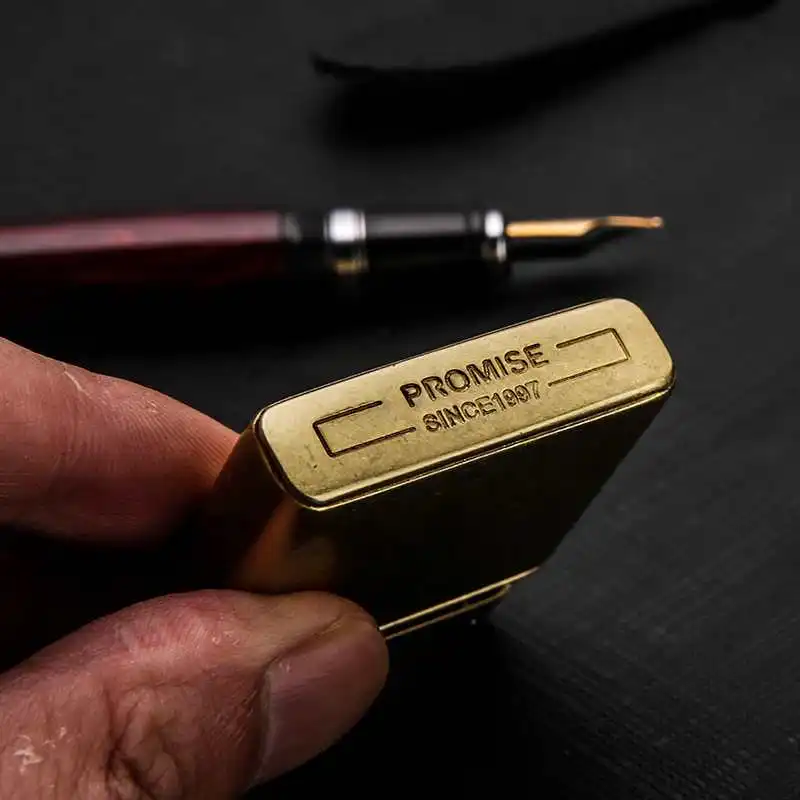 Честная Античная керосиновая Зажигалка из чистой меди деревянная коробка