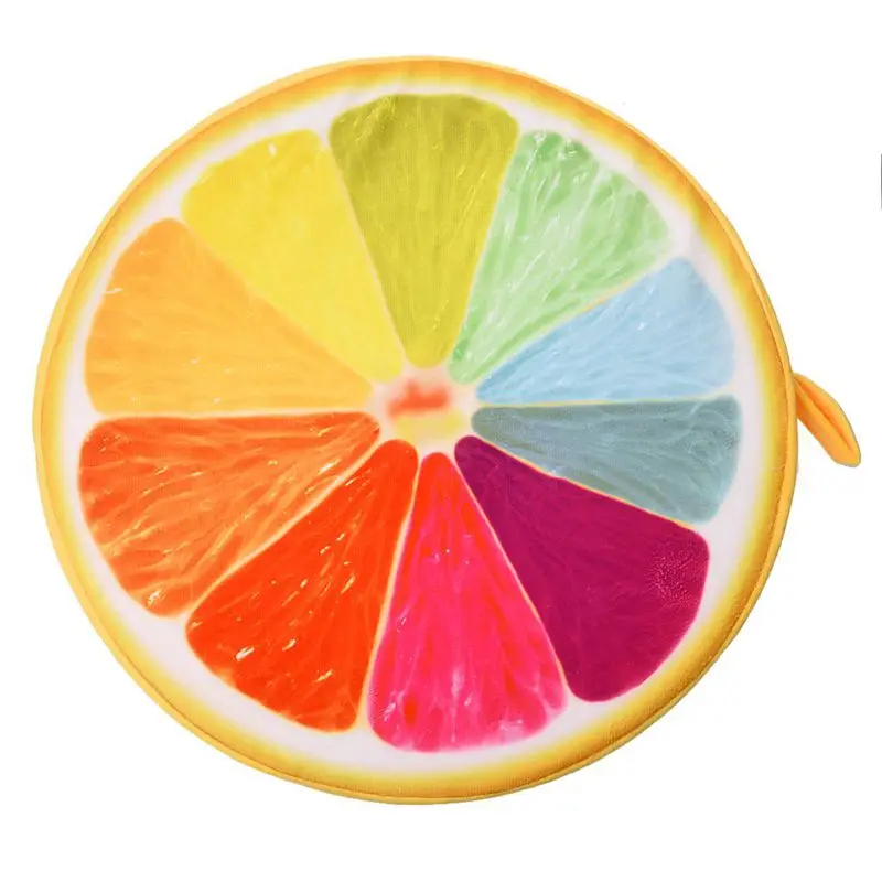 Home Decor Fruit Round Sponge Seat Floor Cushion Indoor/Outdoor Chairpad Colorful Orange | Дом и сад