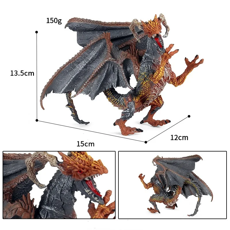

Original Mythical Magic Dragon Hell Warcraft Action Figures Pvc High Quality Lifelike Figurines Education Kids Toy Gifts