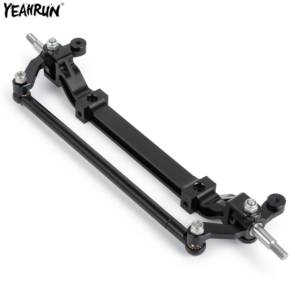 

YEAHRUN Black Metal Front Axle Steering Link Rod For 1/14 Tamiya Trailer Tractor RC Truck Car Upgrade Parts
