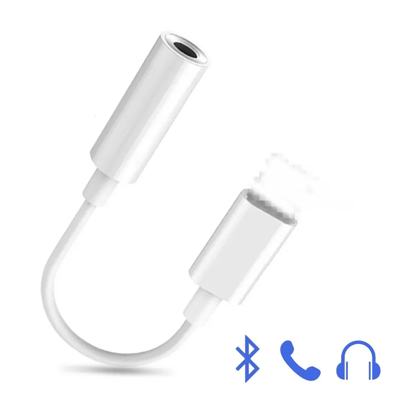white 30 шт./лот для iPhone X 8 7 Plus 3,5 наушники AUX аудио адаптер Bluetooth для lightning до 3,5 мм Jack преобразователь для наушников IOS 12 - Цвет: white