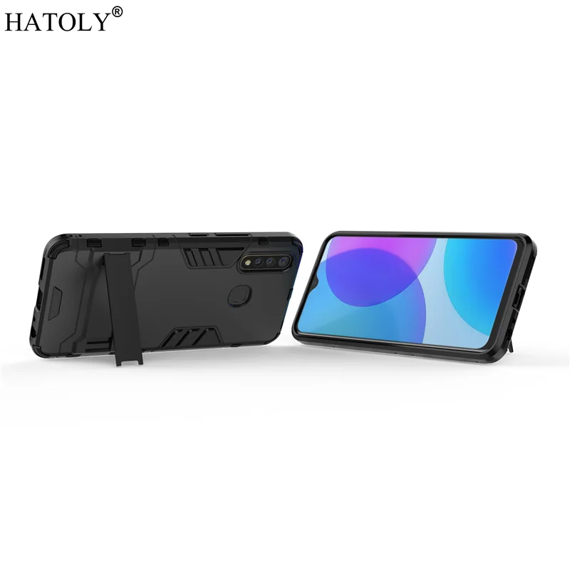 For Vivo Y19 Case Silicone Robot Armor Shell Coque Funda Hard PC TPU Back Phone Cover for Vivo Y19 Protective Case for Vivo Y19