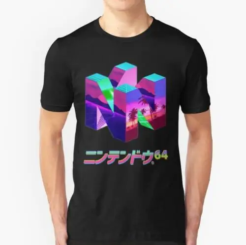 Nintendo 64 футболки в стиле vaporwave M-3XL US 100% хлопок Мужская одежда тренд 2019 крутая