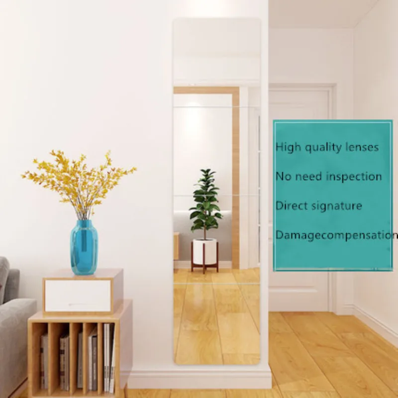 Зеркало настенное приклеенное к стене для студенческого общежития гостиной