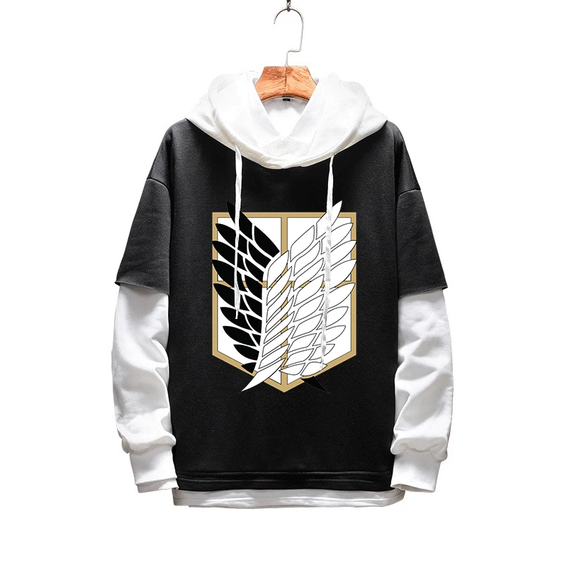Men Women Hoodies Anime Attack on Titan Hoodie Pullover Hooded Sweatshirt Sportswear Cosplay Costume Hip-Hop Hood Coat Outerwear | Мужская