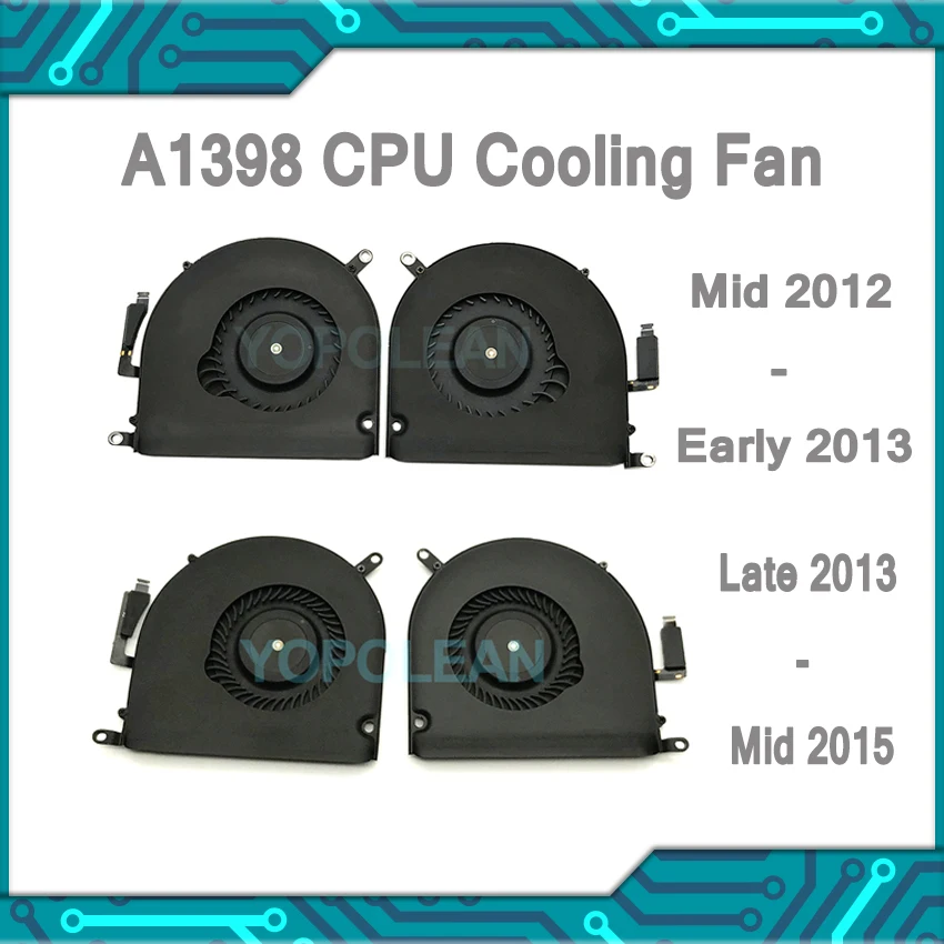 Левый+ правый ноутбук кулер cpu охлаждающий вентилятор для MacBook Pro retina 1" A1398 2012 2013