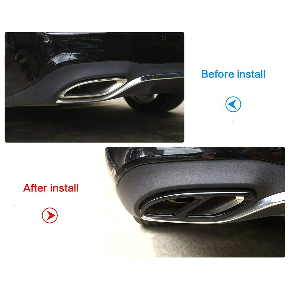 2 шт. крышка выхлопной трубы для Mercedes Benz AMG GLC A B E C W205 Coupe W213 W176 W246 2015-2017 |