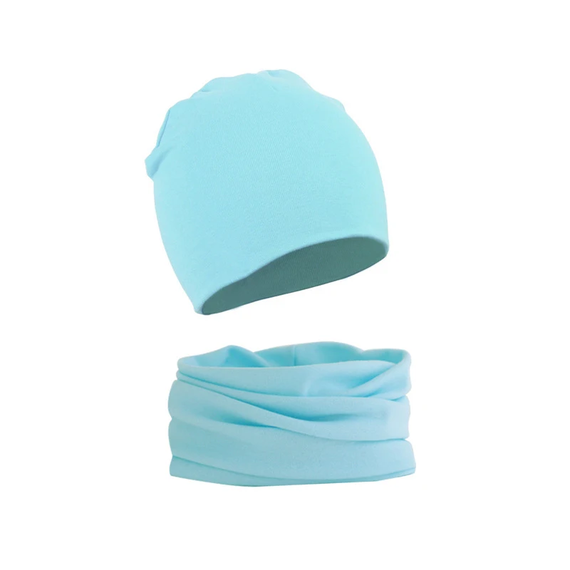 2Pcs/Lot Baby Scarves Cap Set Warm Cotton Boy Girl Child Soild Unisex Newborn Snood Scarf Hat For Infant Clothes Accessories cheap baby accessories	