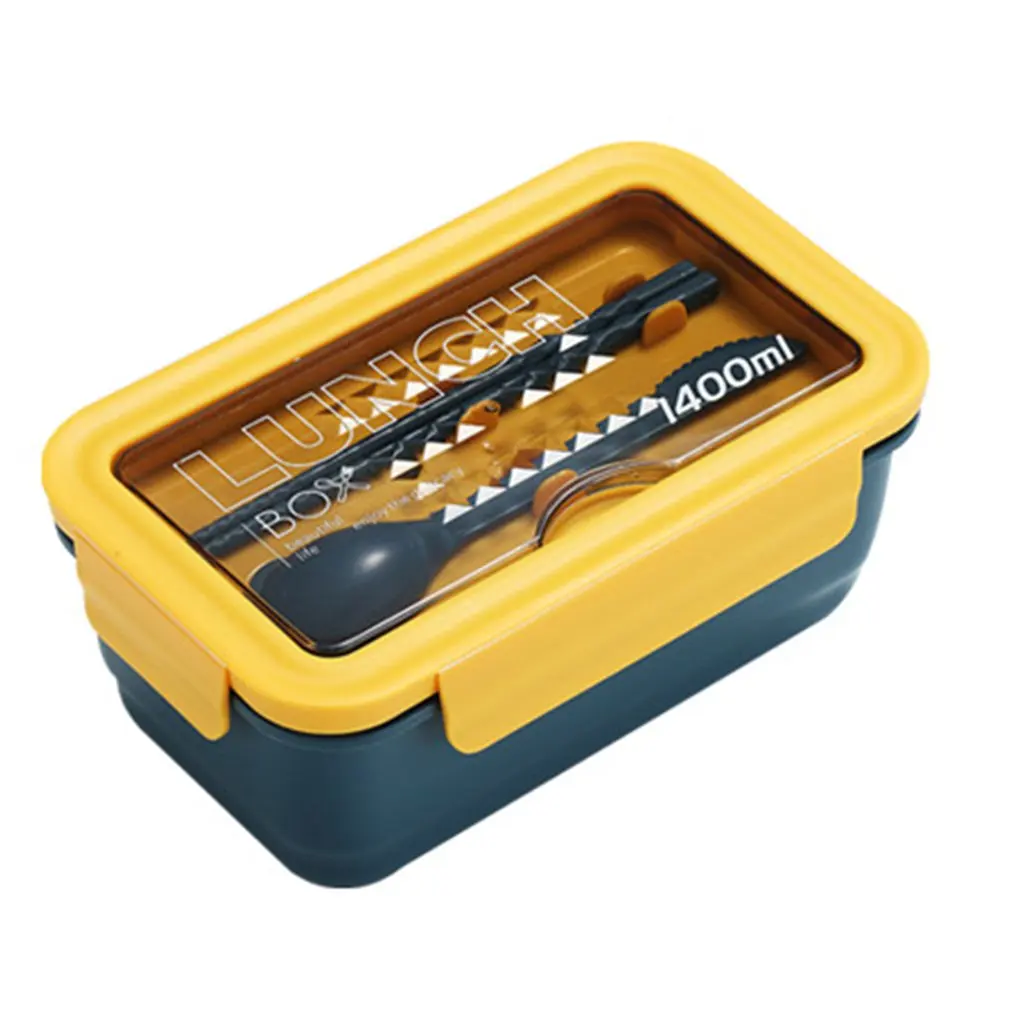 

Lunch Box Microwave Oven Japanese-Style Portable Plastic Three-Compartment Lunch Box Student Lunch Box