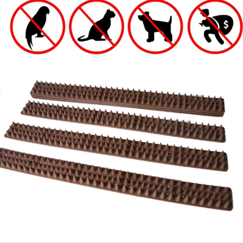10 шт коричневый пластиковый Противоугонный забор для стен ногтей защита от птиц