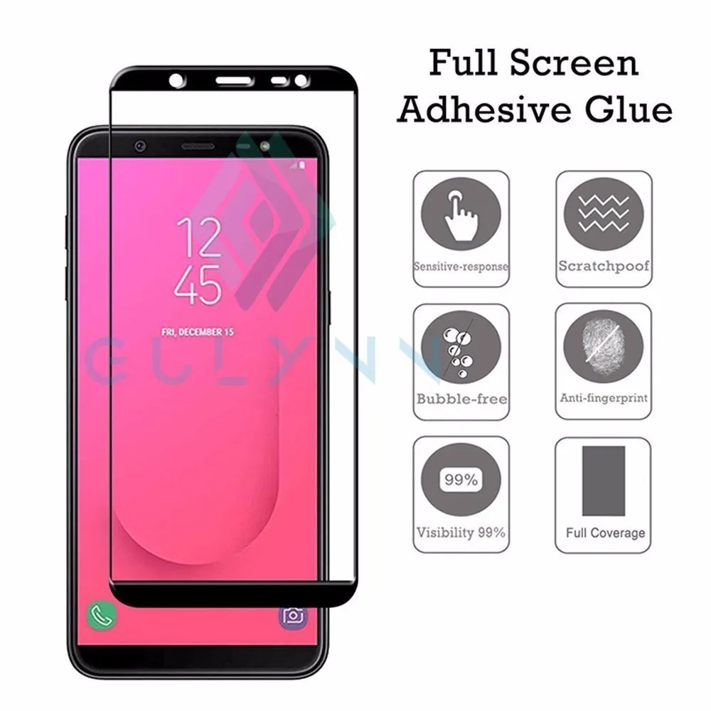 3D полное покрытие из закаленного стекла для samsung Galaxy A8 6 J4 J6 Plus M10 безопасная защита экрана для samsung J7 Duo Max J3 GlaS