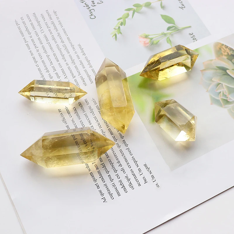 

1pc Polished Natural Quartz Crystal Wand Hexagonal Healing Crystals Home Decoration Accessories Aquarium Decoration