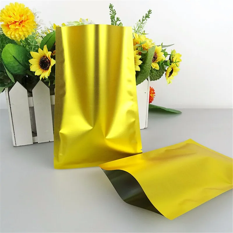 

6*9cm Open Top Black Aluminum Foil Plastic Package Bags gold Vacuum Pouches kraft foil Food Storage Heat Seal Mylar Bag