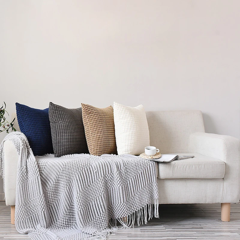 Однотонная Подушка наволочка для подушки декоративная подушка чехол постельных