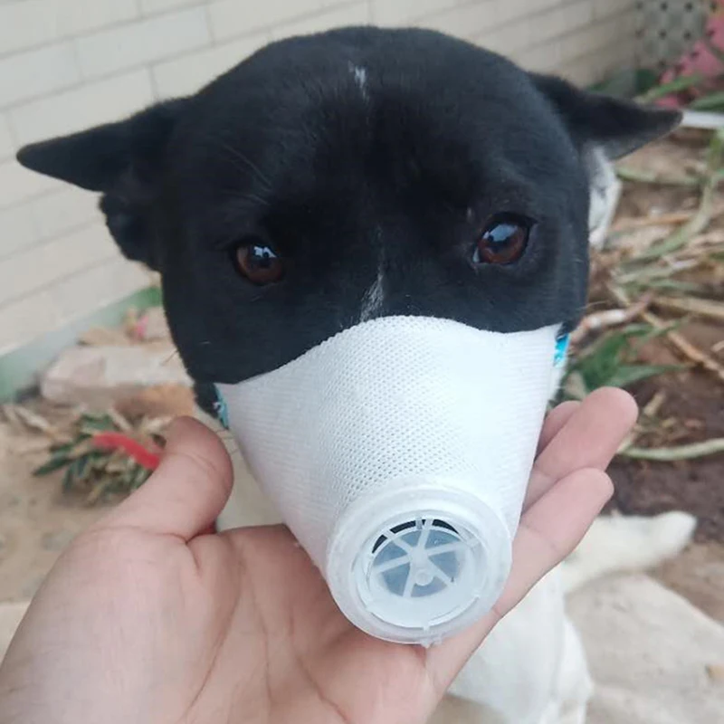 

Dog Face Cotton Mouth Mask Pet PM2.5 Filter Anti Dust Gas Muzzle Fog Haze Masks