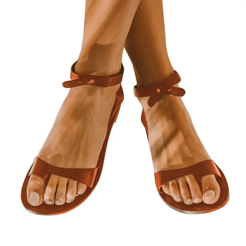 Сандалии женские с открытым носком босоножки на танкетке удобная обувь в римском