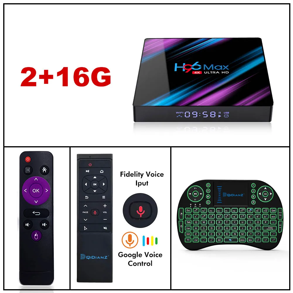 2G16G i8 MT12 H96 MAX RK3318 Смарт ТВ приставка Android 9,0 2,4G и 5G Wifi BT4.0 H96Max медиаплеер Google голосовой помощник - Цвет: 2G16G i8 MT12