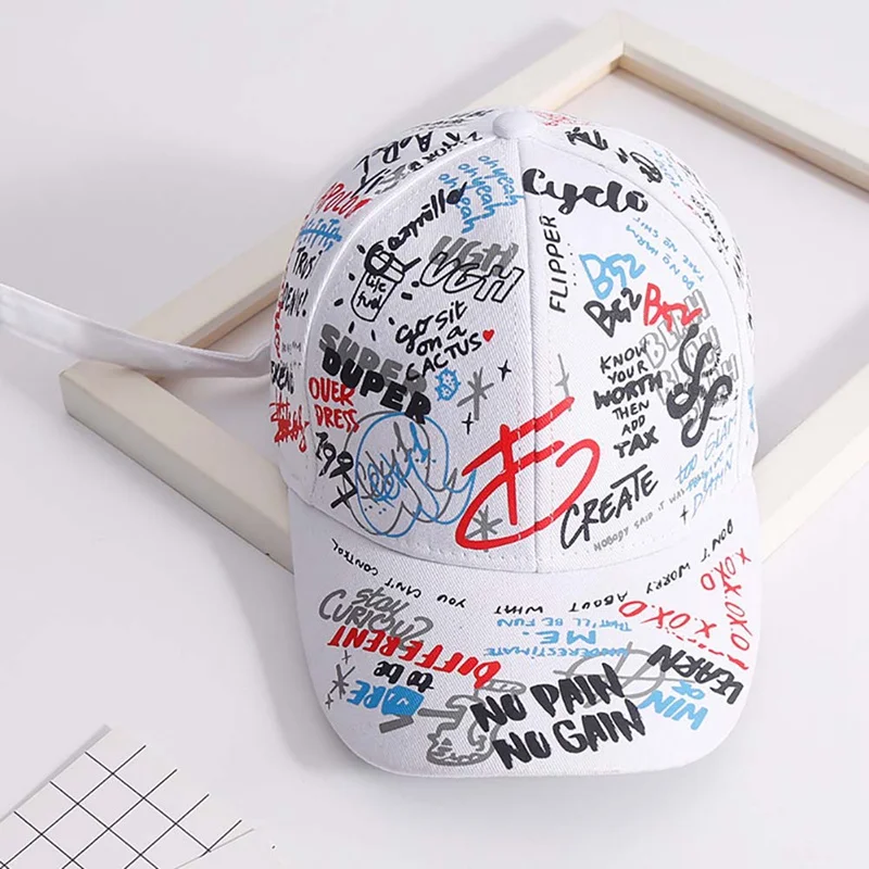 

Unisex High Quality Graffiti Printed Baseball Cap Polyester Cotton Hat Headwear With Adjustable Back Closure