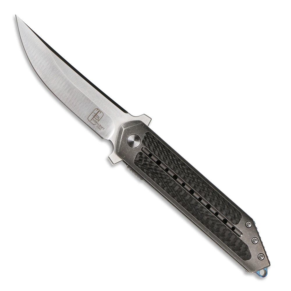 Style B Begg Steelcraft Флиппер складной нож CF титановая ручка Открытый охотничий нож Походный инструмент альпинистский нож для фруктов - Цвет: Style B