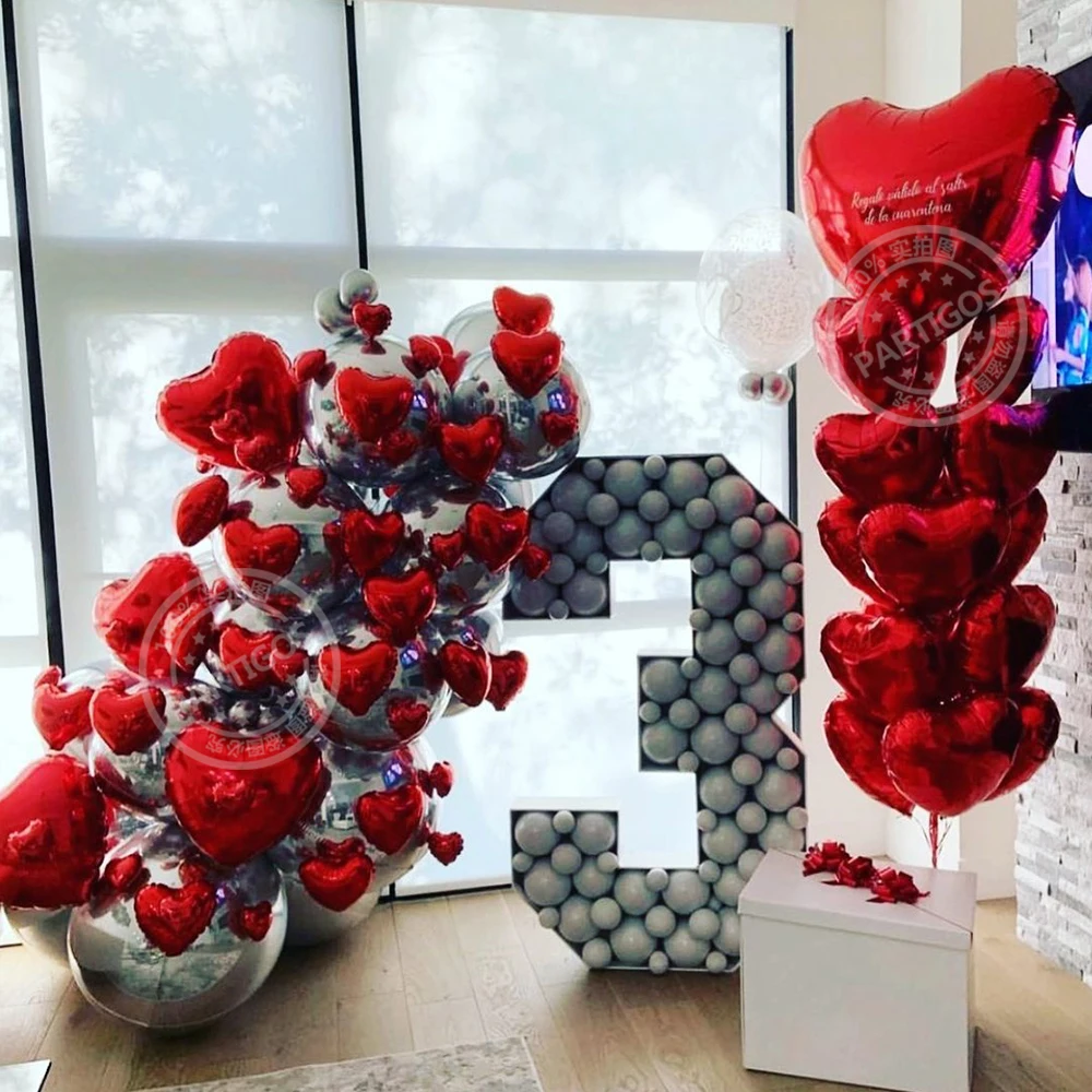 

5/10/18/24/40 Inch Red Foil Balloons Inflatable Air Globos Wedding Valentines Day Mariage Birthday Party Decorations Baby Shower