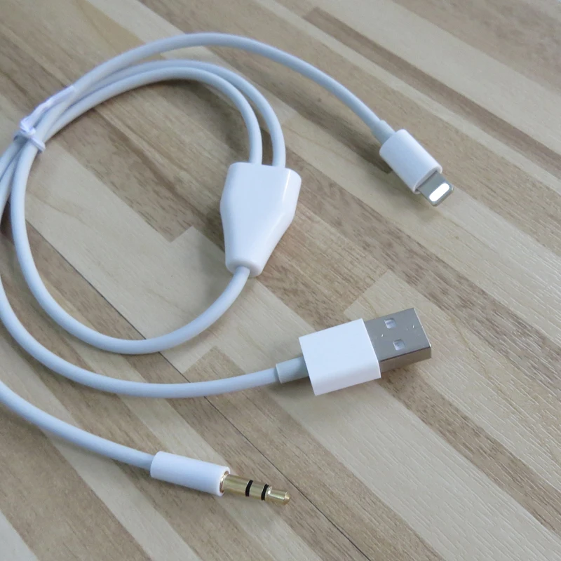 50 см 3 5 футов 8pin до мм аудио и usb кабель для зарядки XS XR X 8 7 plus|Кабели VGA| |