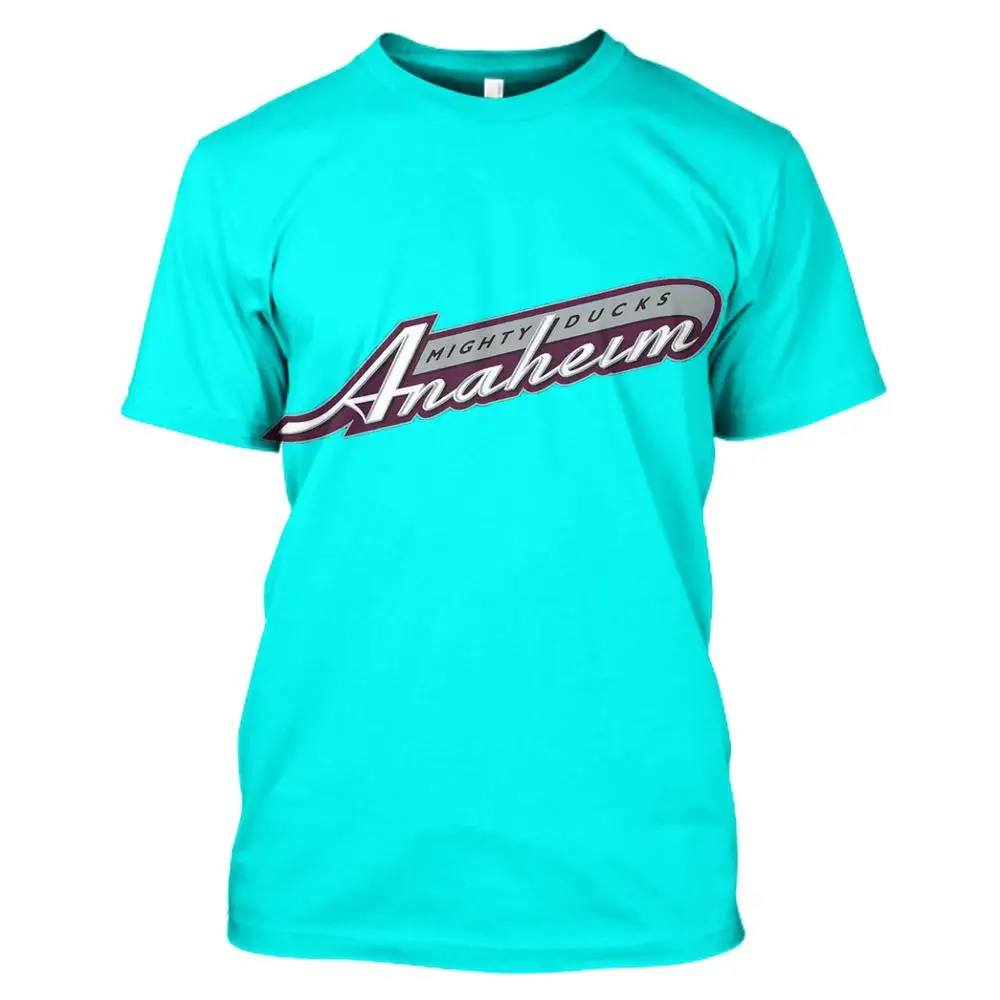 Новое поступление футболка Anaheim Duck Повседневная Уличная с коротким рукавом Camisetas