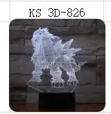 3D-826 Покемон умбреон Mewtwo Gengar 3D 7 цветов лампа визуальный светодиодный ночник для детей сенсорный Usb стол Lampara детский спальный ночник - Испускаемый цвет: 3D-826
