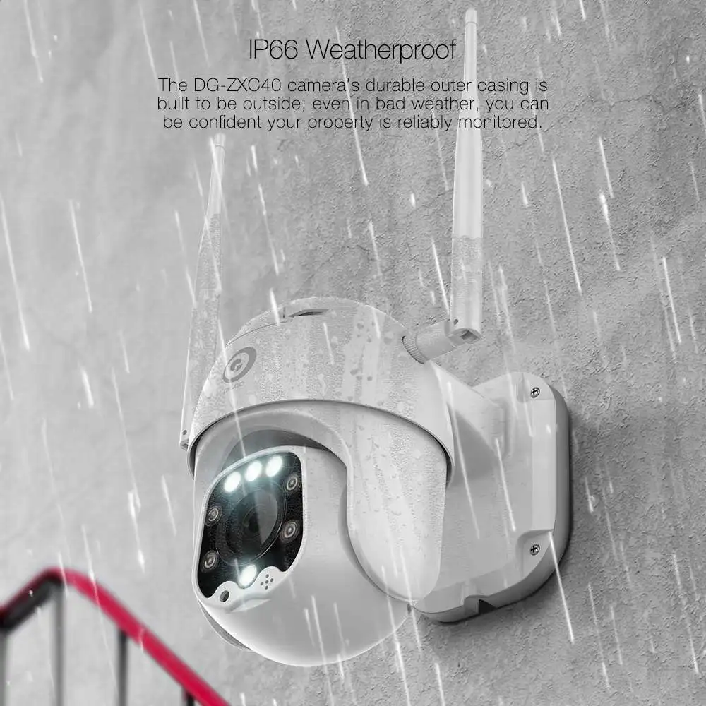 DIGOO DG-ZXC40, 1080 P, PTZ IP камера, Wifi, открытая, скоростная, купольная, беспроводная, камера безопасности, панорамирование, 4-кратный цифровой зум, 5Мп, сеть видеонаблюдения