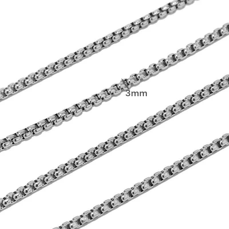 Золотая квадратная цепочка из нержавеющей стали для самостоятельного