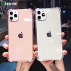 Чехол для телефона Блестящий противоударный Для iPhone 13 7 8 6s Plus 11 Pro 12 Mini X XR XS Max SE 2020 прозрачный мягкий чехол из ТПУ
