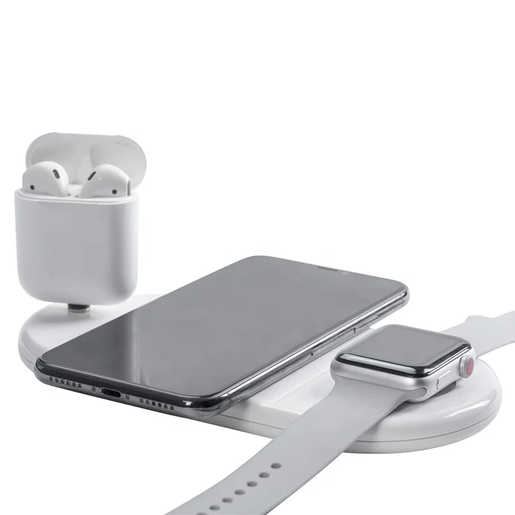 Быстрое беспроводное зарядное устройство Arc Qi 3 в 1 QC3.0 база США DockStation для Airpods Iphone X