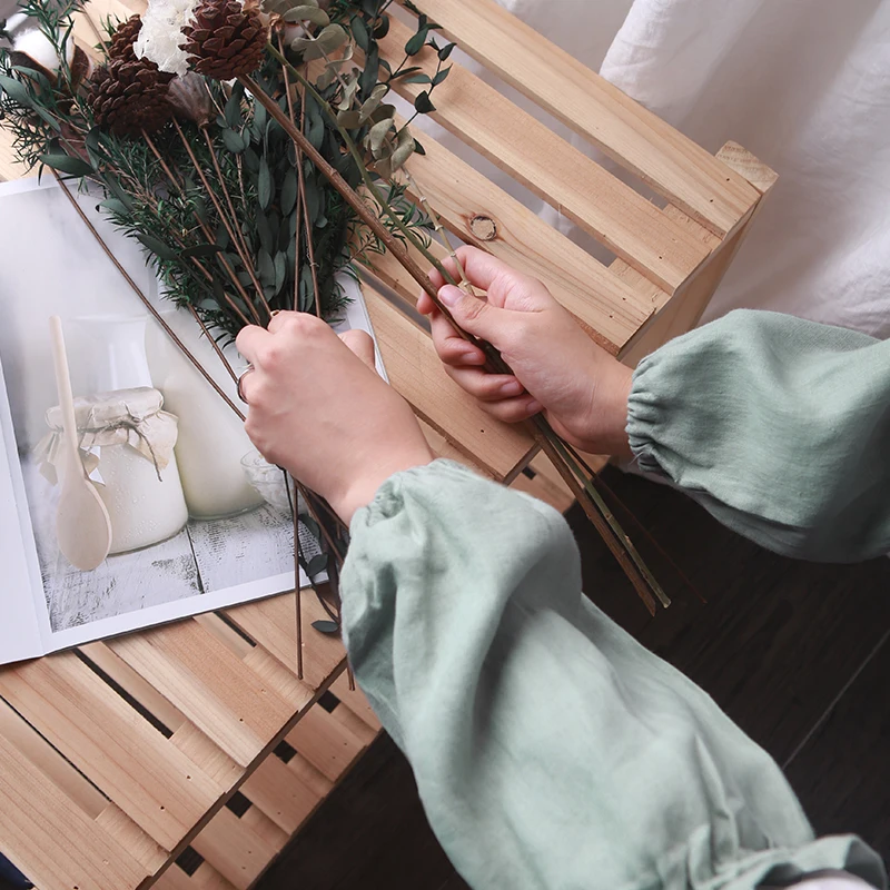 1 пара защитные нарукавники из натурального постельного белья|Нарукавники| |