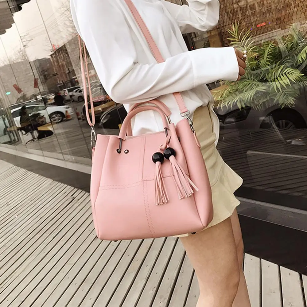 3 шт./компл. модная женская сумка с бусинами и кисточками сумки через плечо