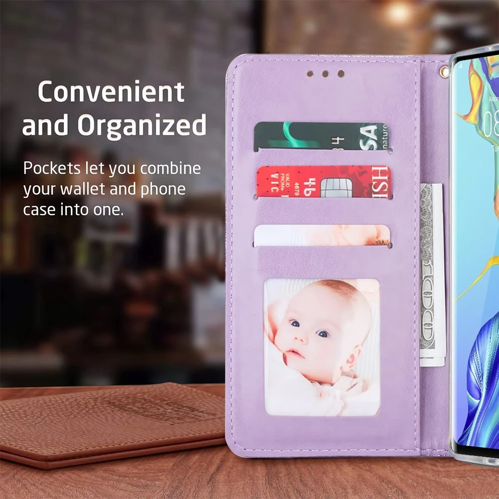 L-FADNUT Блестящий флип-кошелек чехол для телефона HUAWEI P20 Lite мягкий кожаный кошелек P30