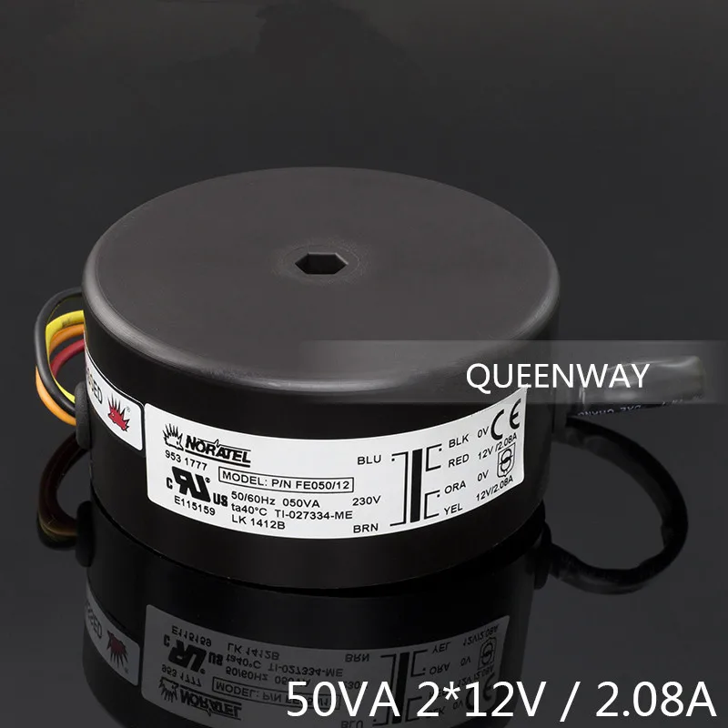 

T-019 Double 12V 50W 50VA 2.08A NEW NORATEL Sealing Toroidal Transformer Primary Rated Voltage 0-230V 50/60Hz