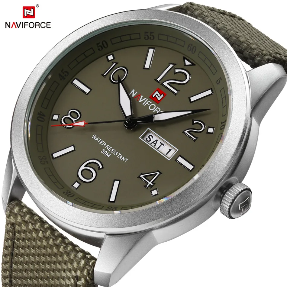 NAVIFORCE спортивные мужские часы Военные модные трендовые повседневные деловые