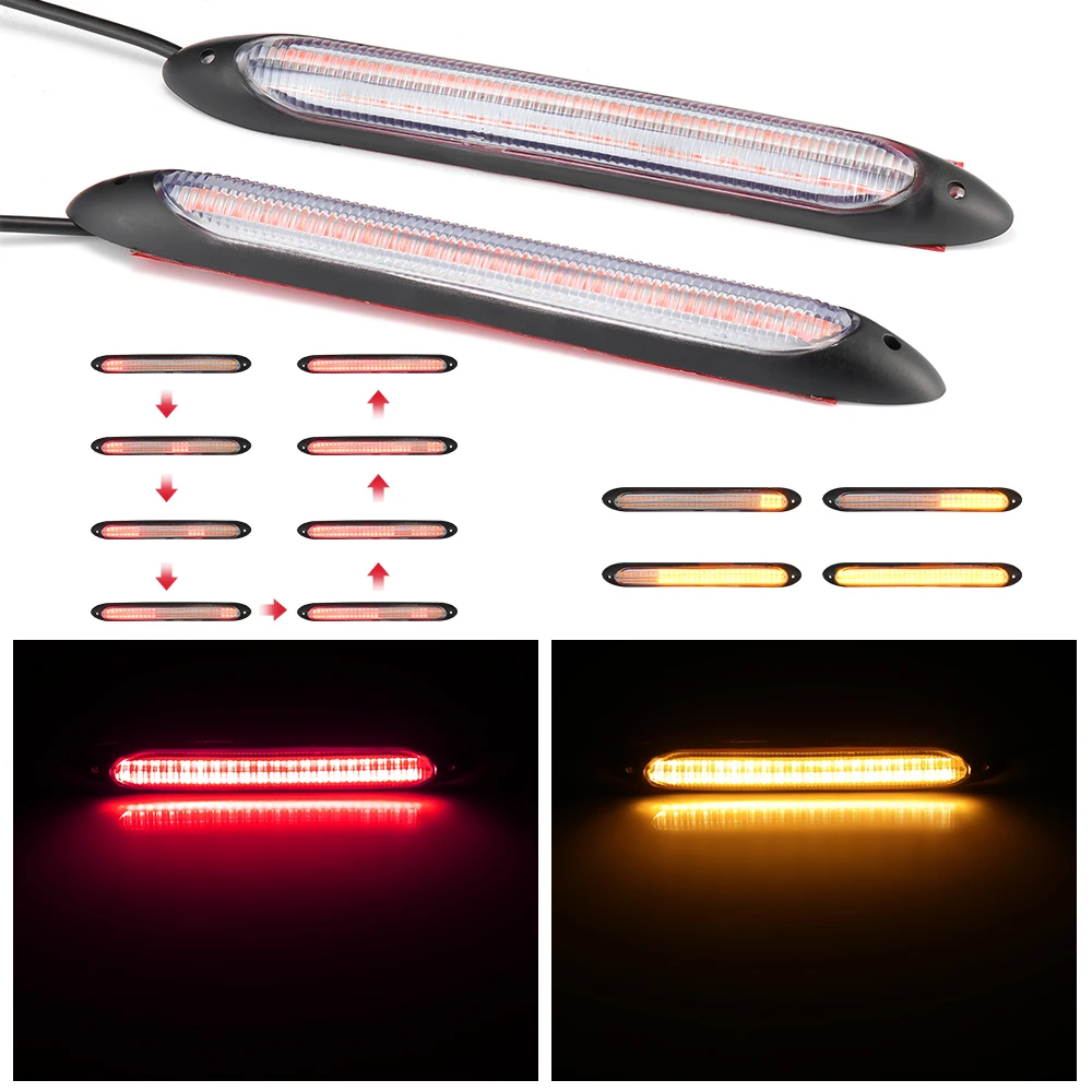 Дневные ходовые огсветильник 2 шт. водонепроницаемые светодиодные ленты для