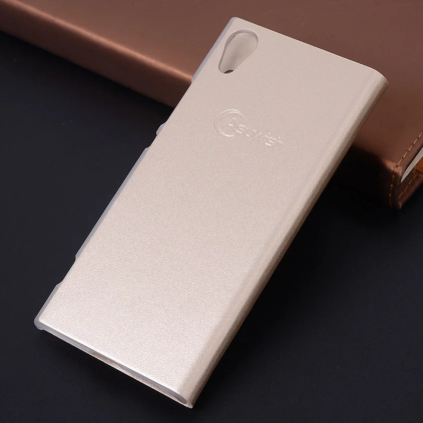 Противоударный флип чехол с окошком для Sony Xperia XA1 ультра искусственная кожа