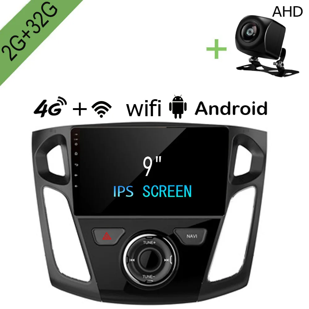 Автомобильный Dvd Gps мультимедийный плеер R Way Android для Ford Focus 2011 2012 2013 2014 2015 2019 2 Гб + 32