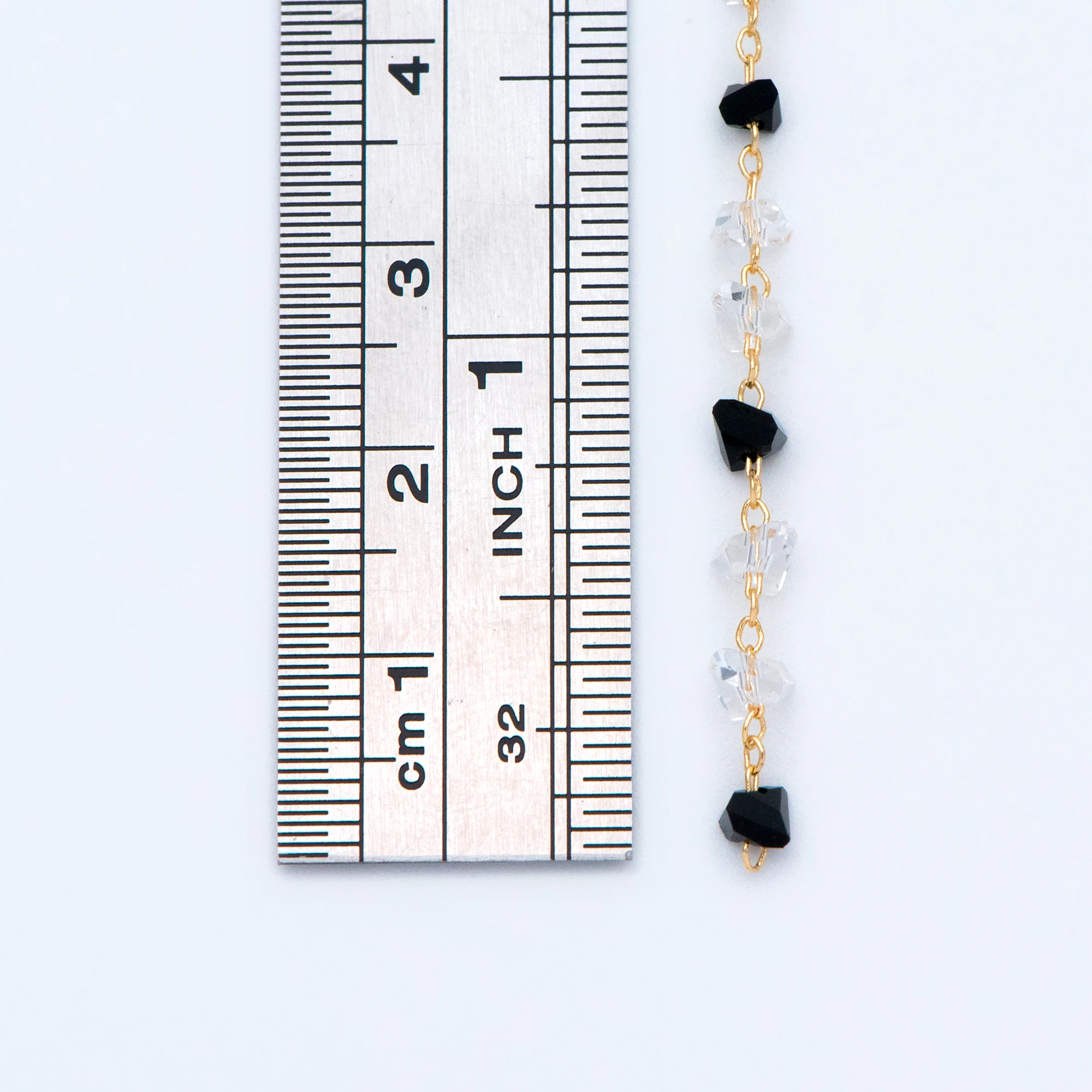 Позолоченные цепочки из бисера с кристаллами позолоченные латунные кабельные