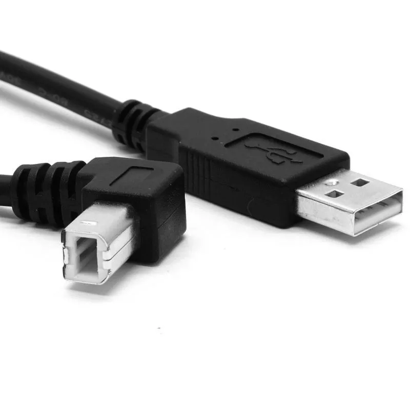 Angled USB 2.0 A Male to Left B 90 degree Printer Scanner Cable 20cm | Электроника