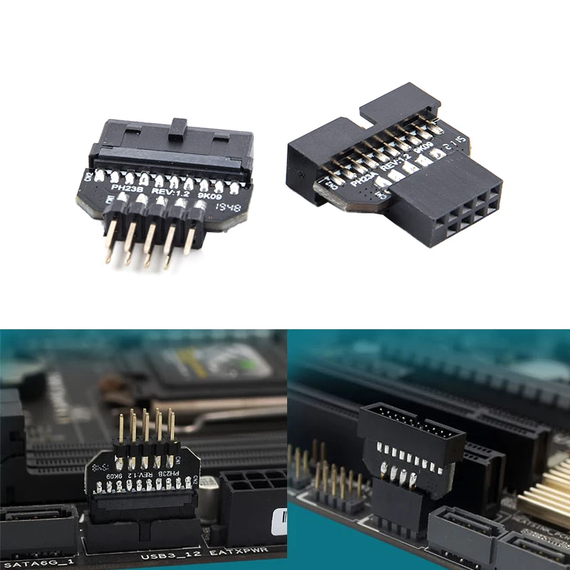 

Brand New Mainboard PH23 USB3.0 To USB 2.0 9pin Male Housing Adapter USB 3.0 20pin Adapter