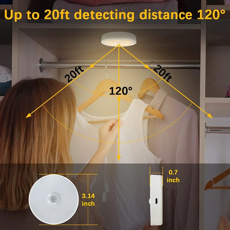 Светодиодный ночник с датчиком движения лампа для спальни кабинета прикроватный