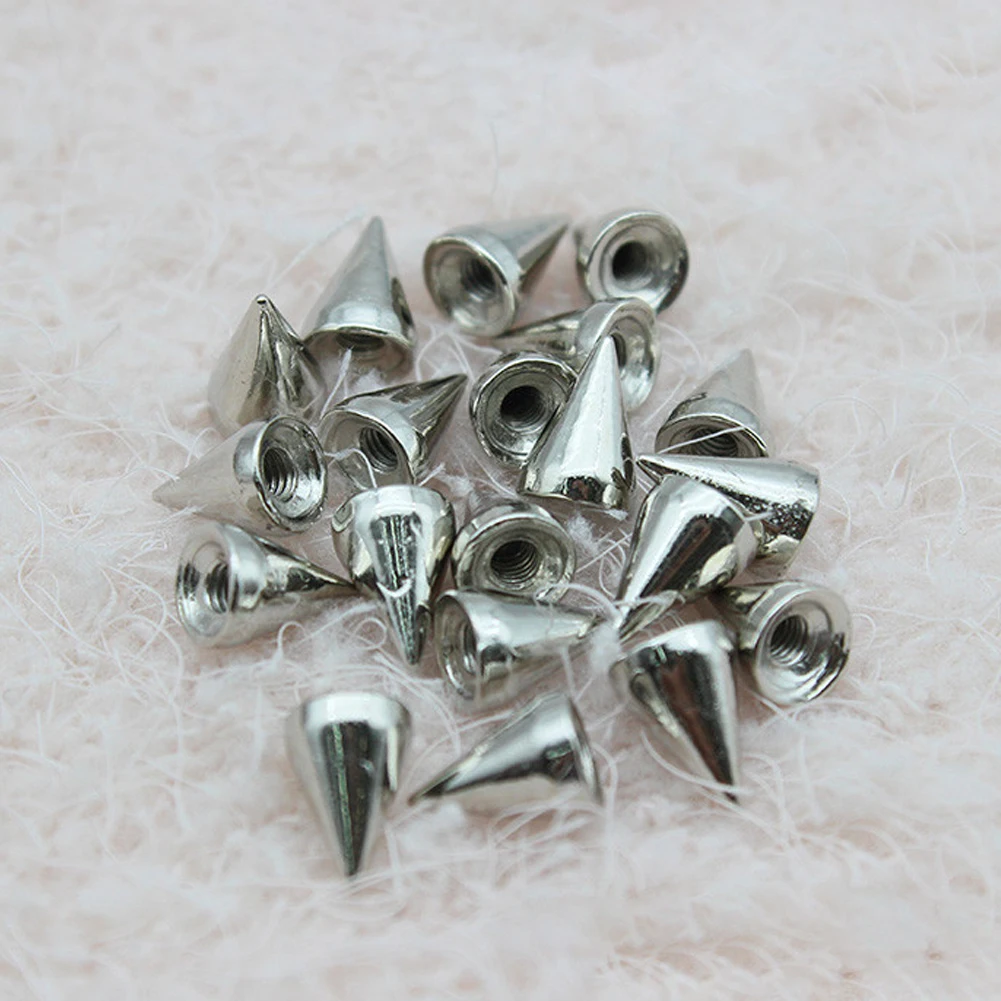 Винтовые Металлические Шпильки Шипы 100 трендовые серебряные ГОРЯЧИЕ шт конус BGBU